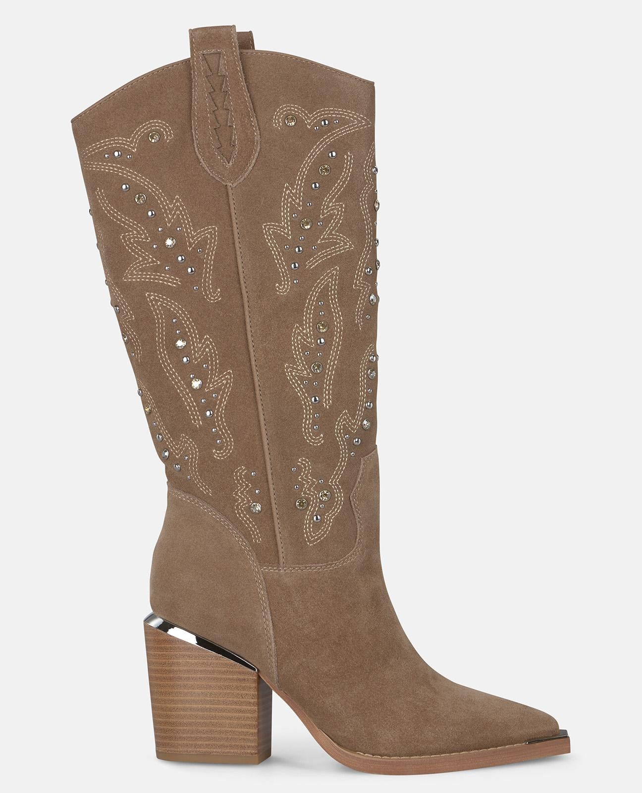 BOTA TACÓN TACHAS PEDRERÍA