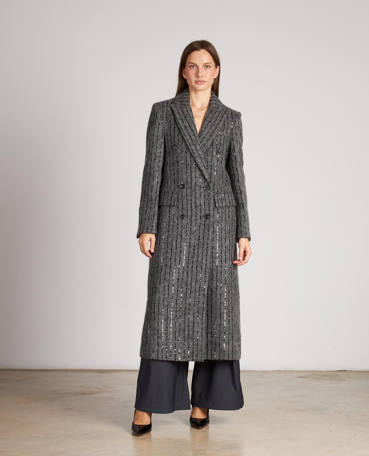 ABRIGO CRUZADO DETALLE LENTEJUELAS