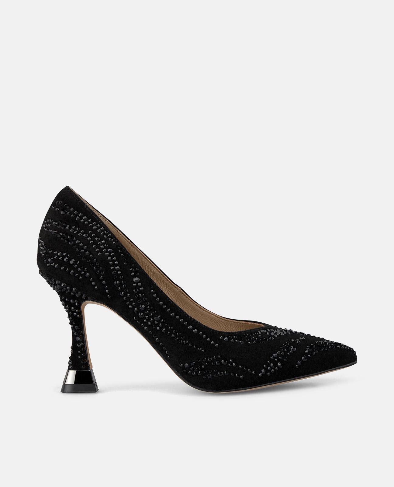 ZAPATO ALTO DETALLE PEDRERÍA