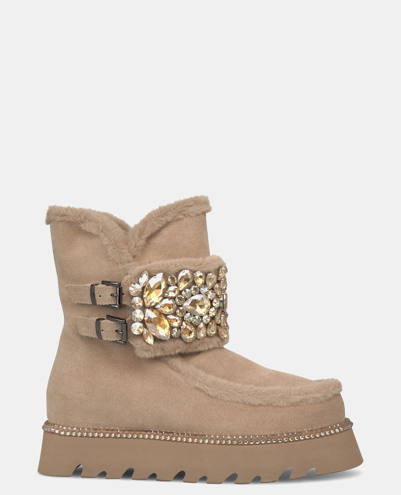 BOTÍN DE PELO CON CIERRE