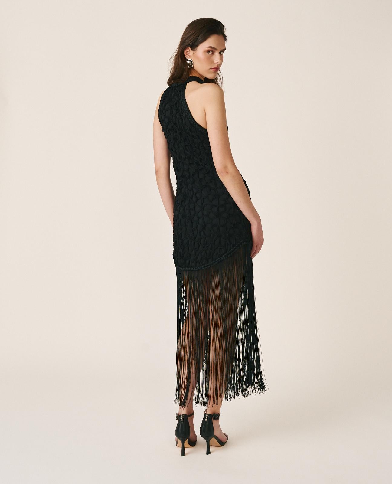 VESTIDO MIDI FLECOS