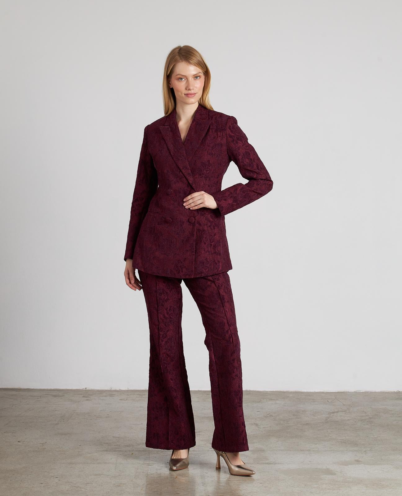 PLANTALÓN FLARE CON TEXTURA