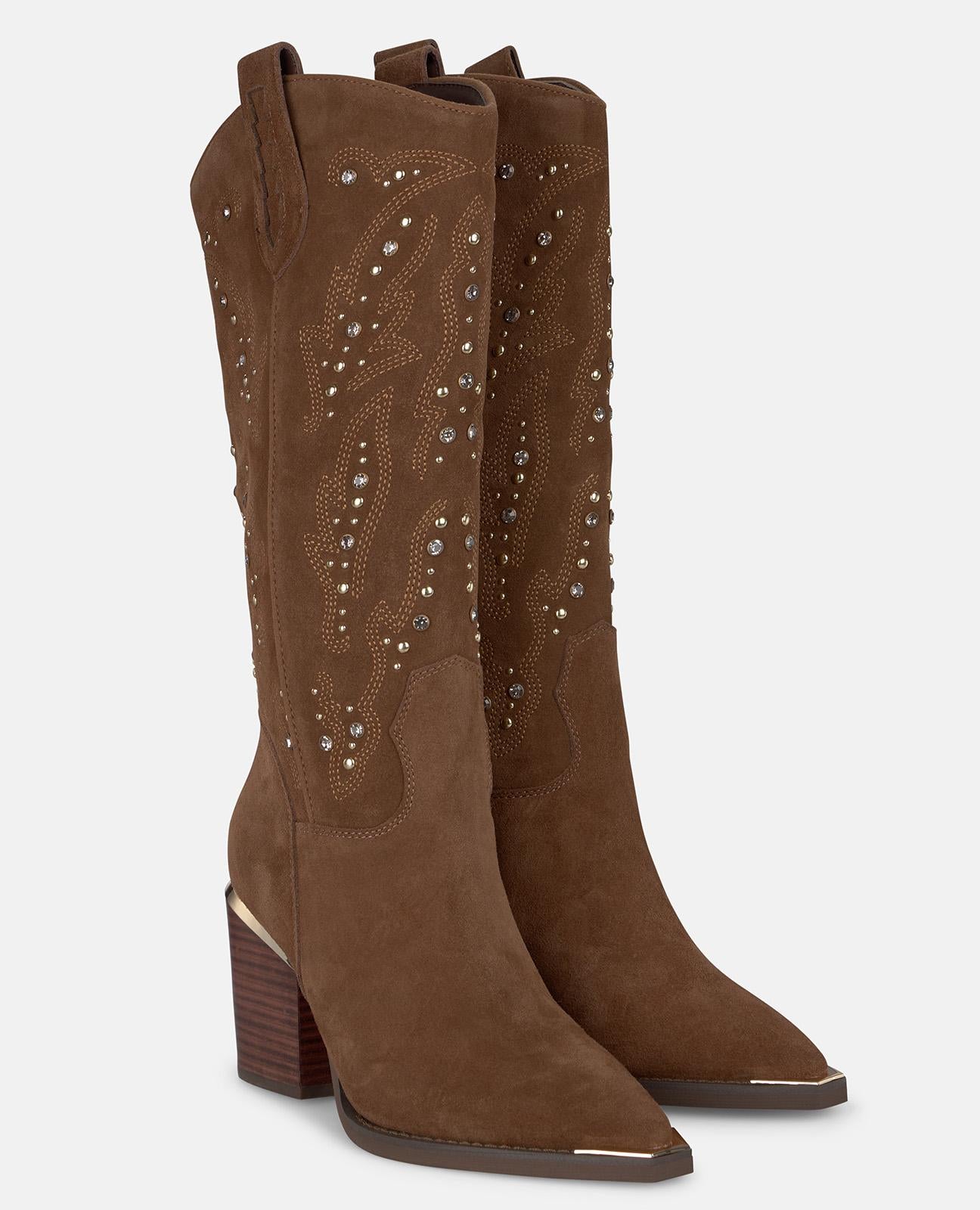 BOTA TACÓN TACHAS PEDRERÍA