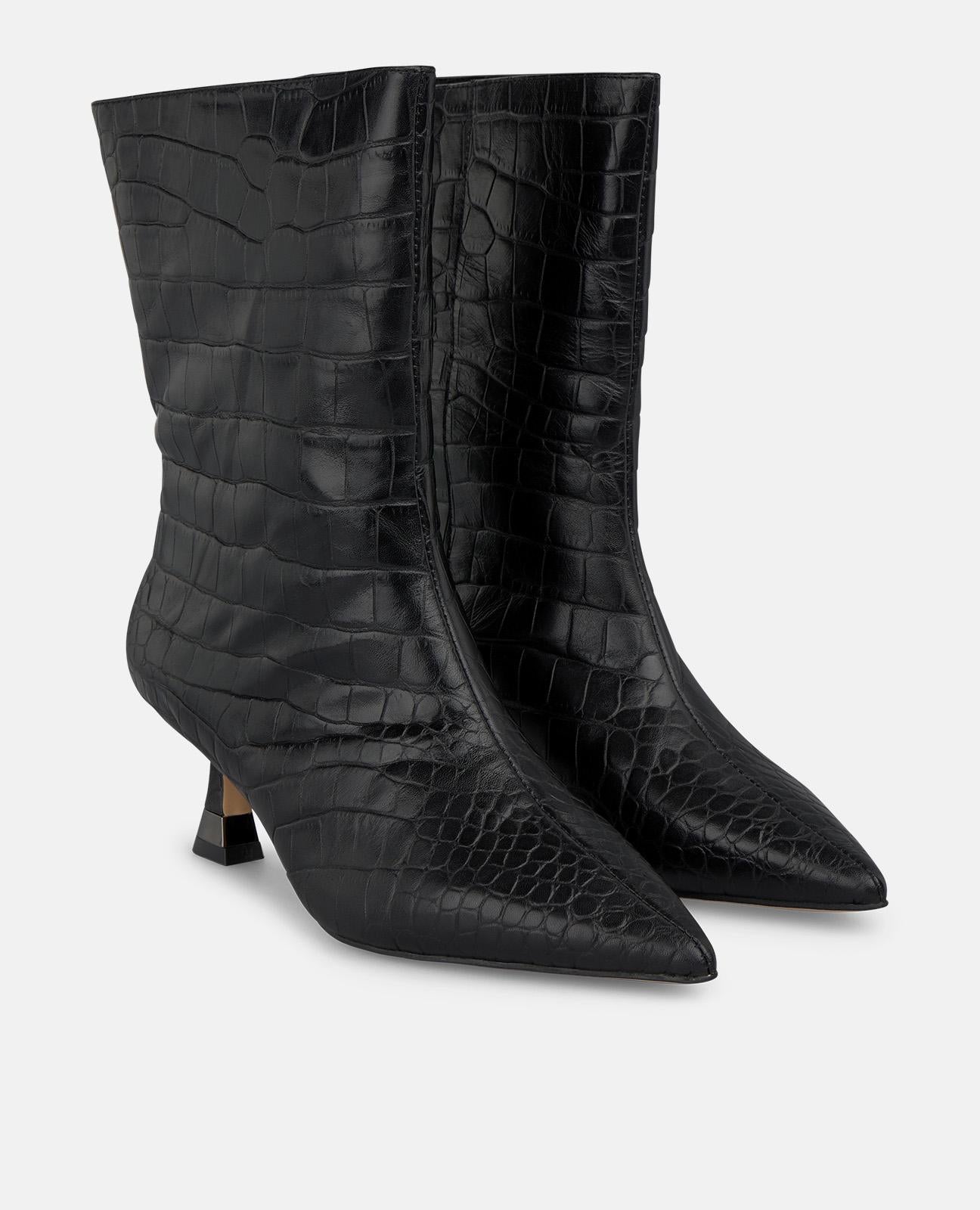 BOTÍN TACÓN METALIZADO