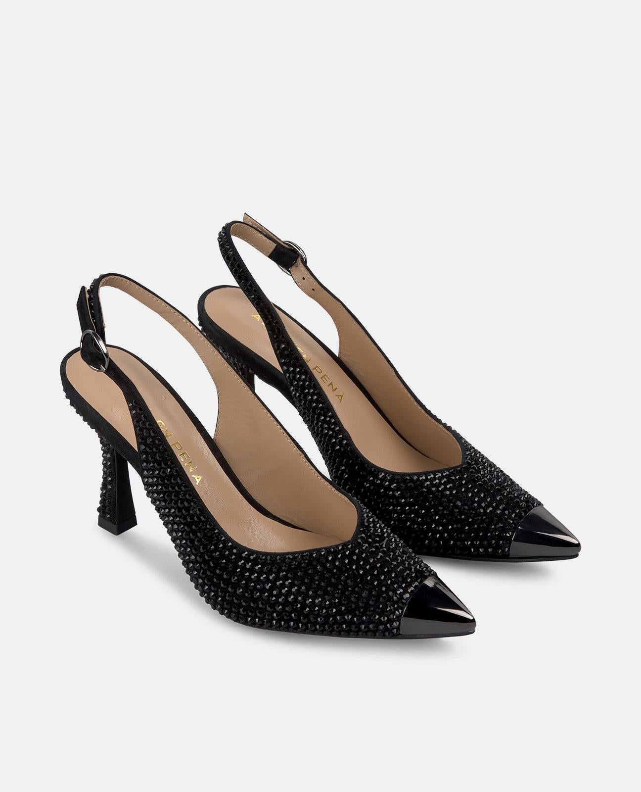 ZAPATO TACÓN PUNTERA METALIZADA