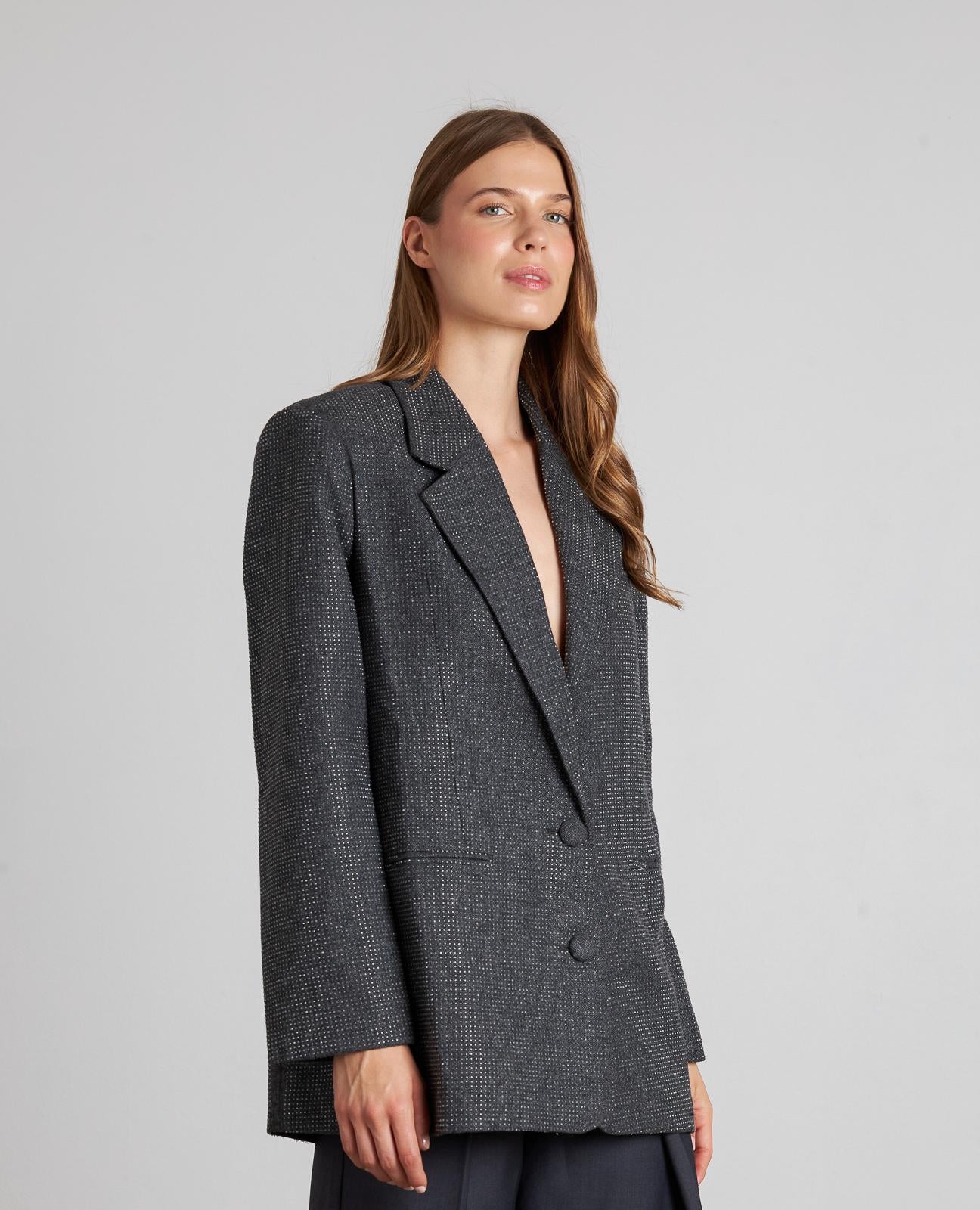 BLAZER RECTA BRILLOS