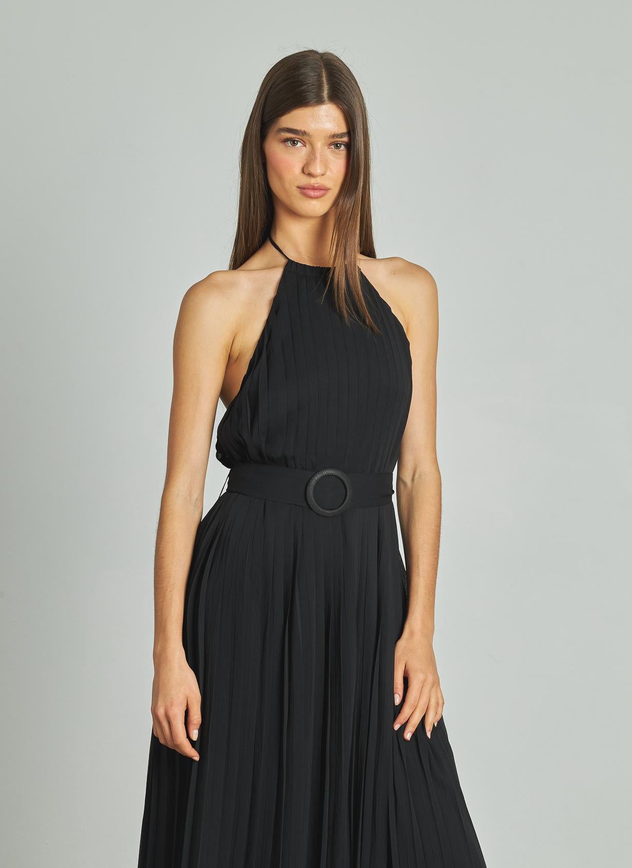 VESTIDO LARGO CUELLO HALTER