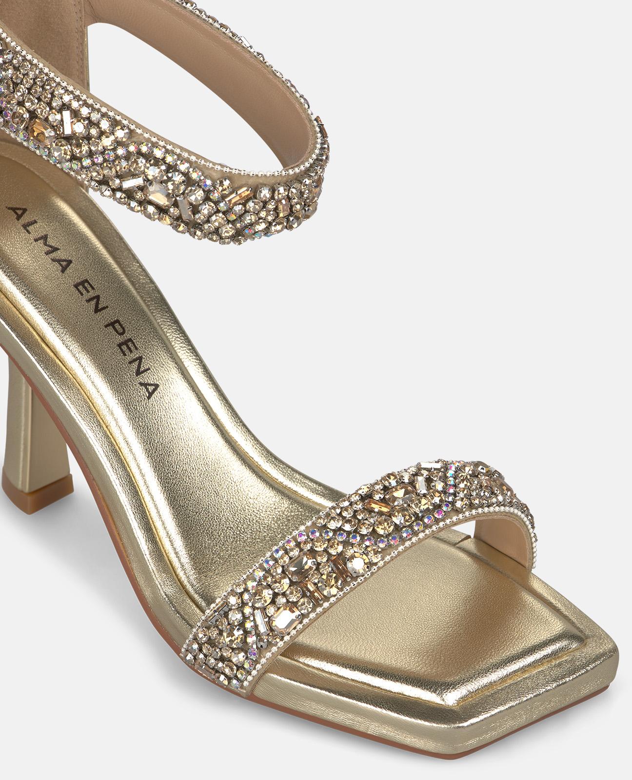 SANDALIA DOBLE TIRA EFECTO JOYA