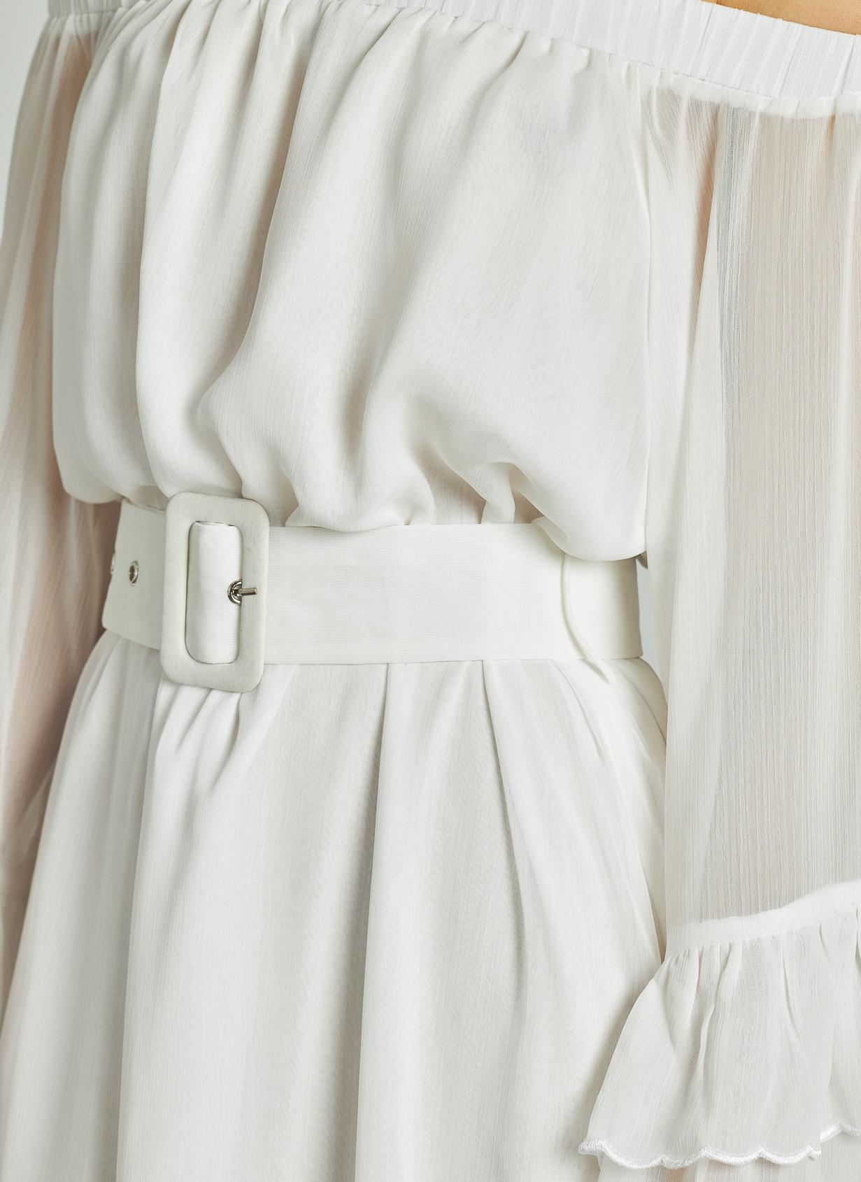 VESTIDO PALABRA HONOR FLORES