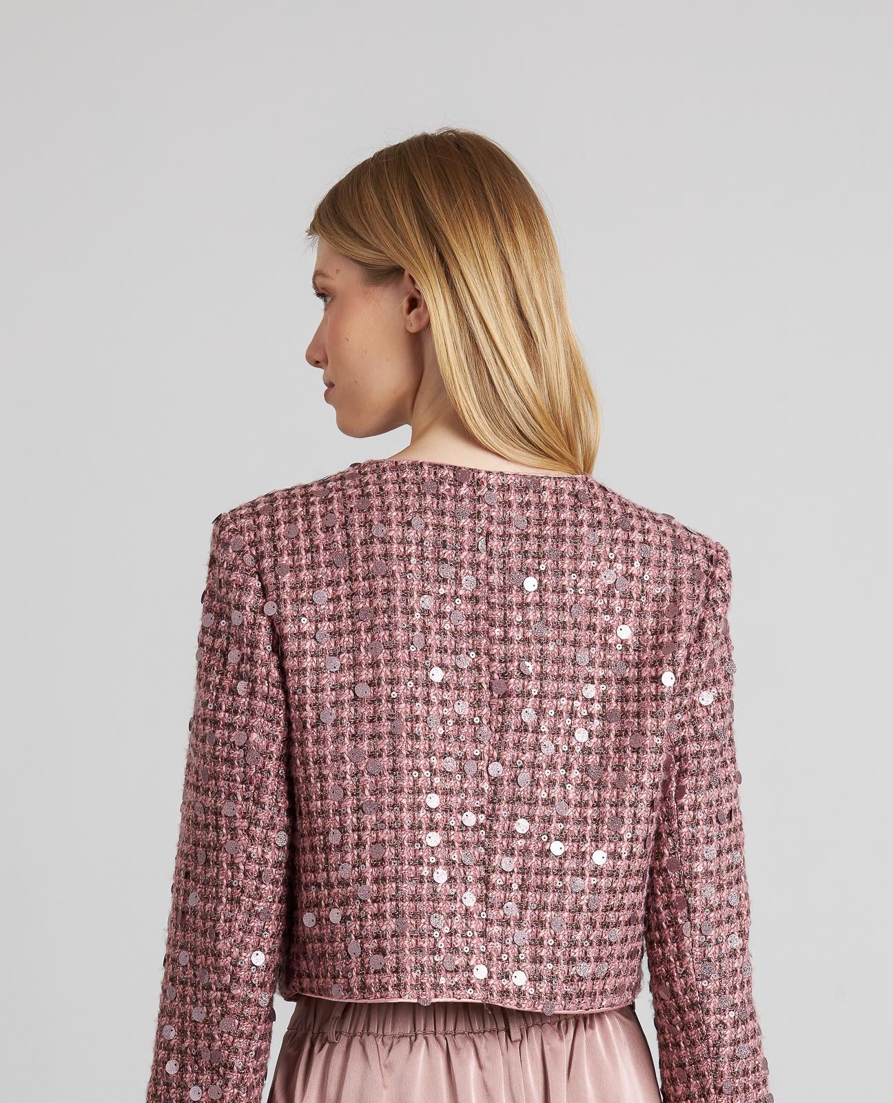 CHAQUETA ESTRUCTURA LENTEJUELAS