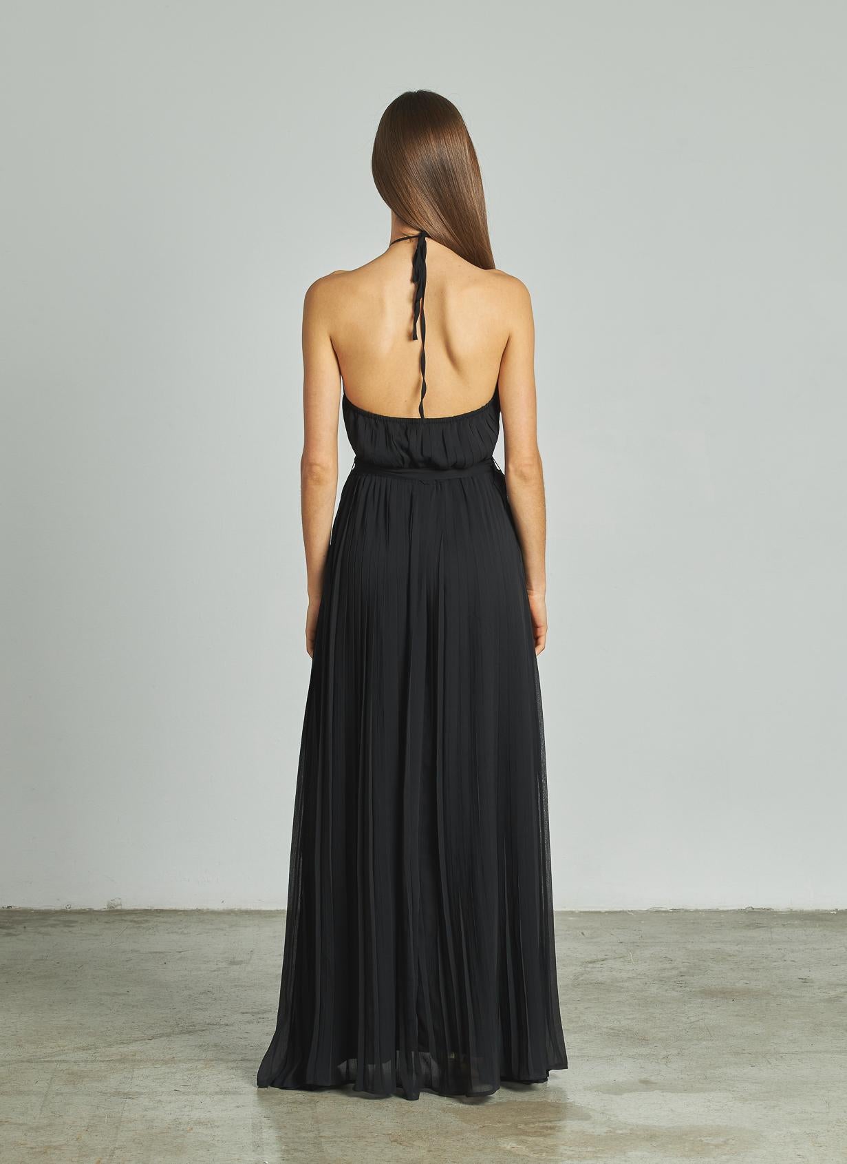 VESTIDO LARGO CUELLO HALTER