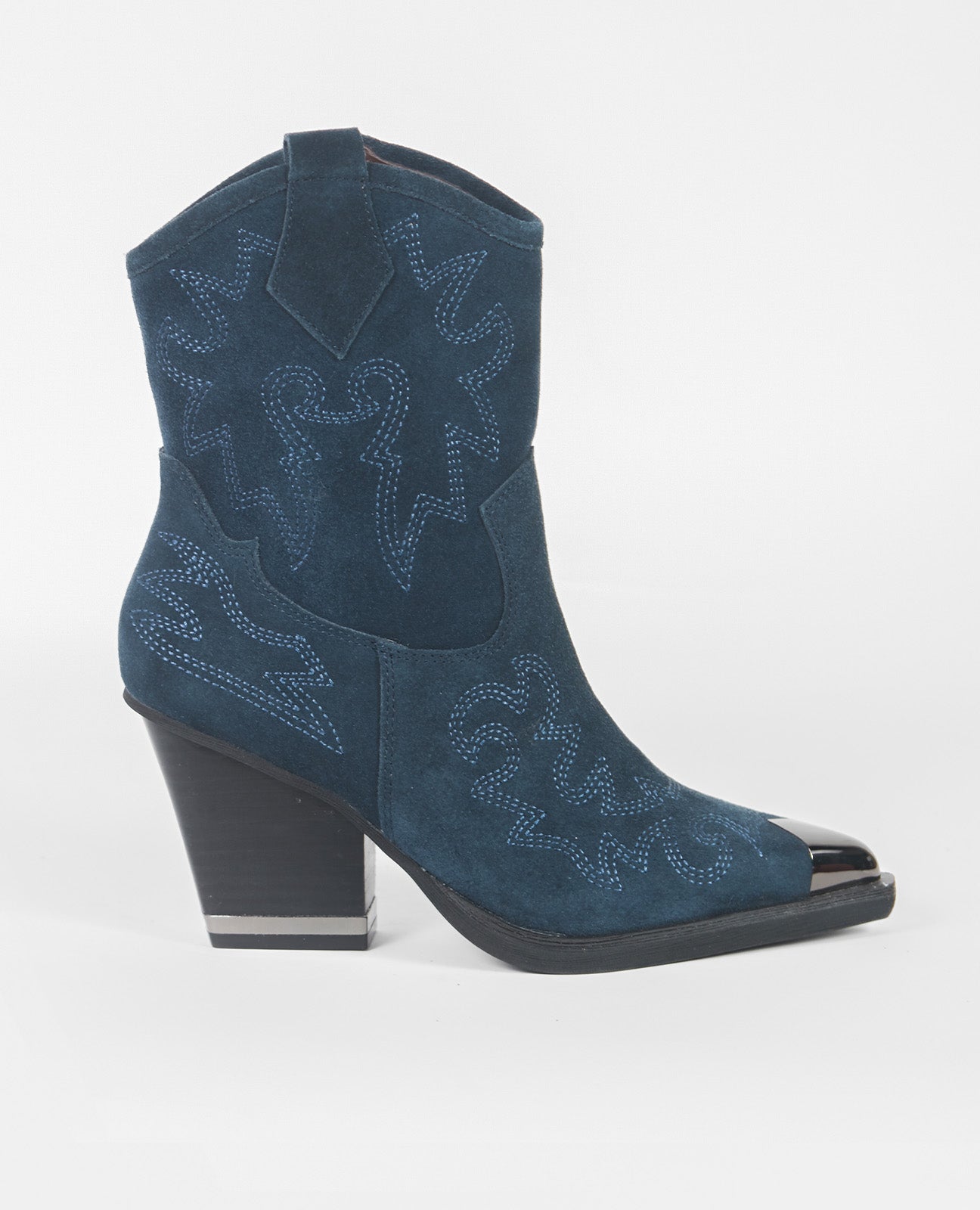 BOTÍN COWBOY PUNTERA METALIZADA