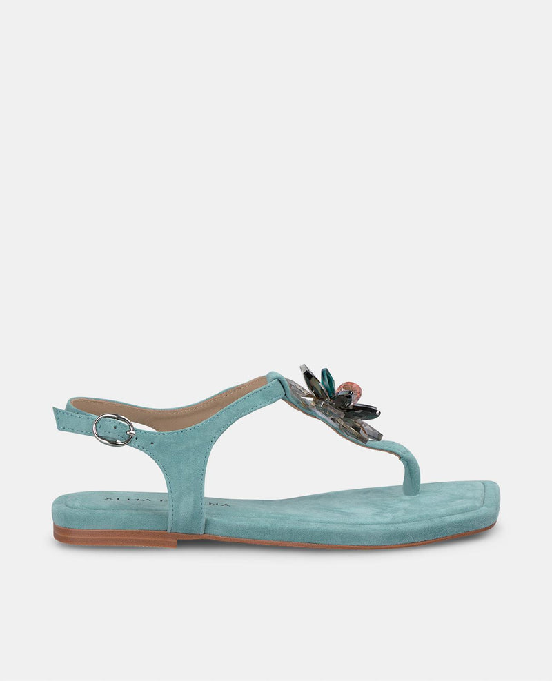 SANDALIA FLOR EFECTO CRISTAL