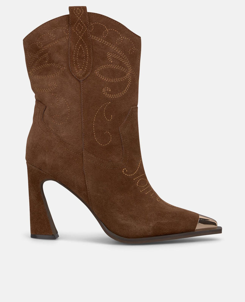 BOTÍN TACÓN EMBUDO BORDADOS