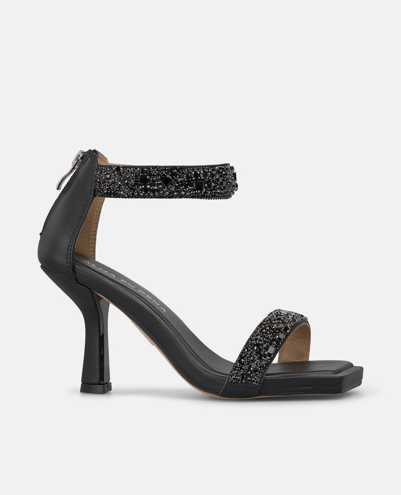 SANDALIA DOBLE TIRA EFECTO JOYA