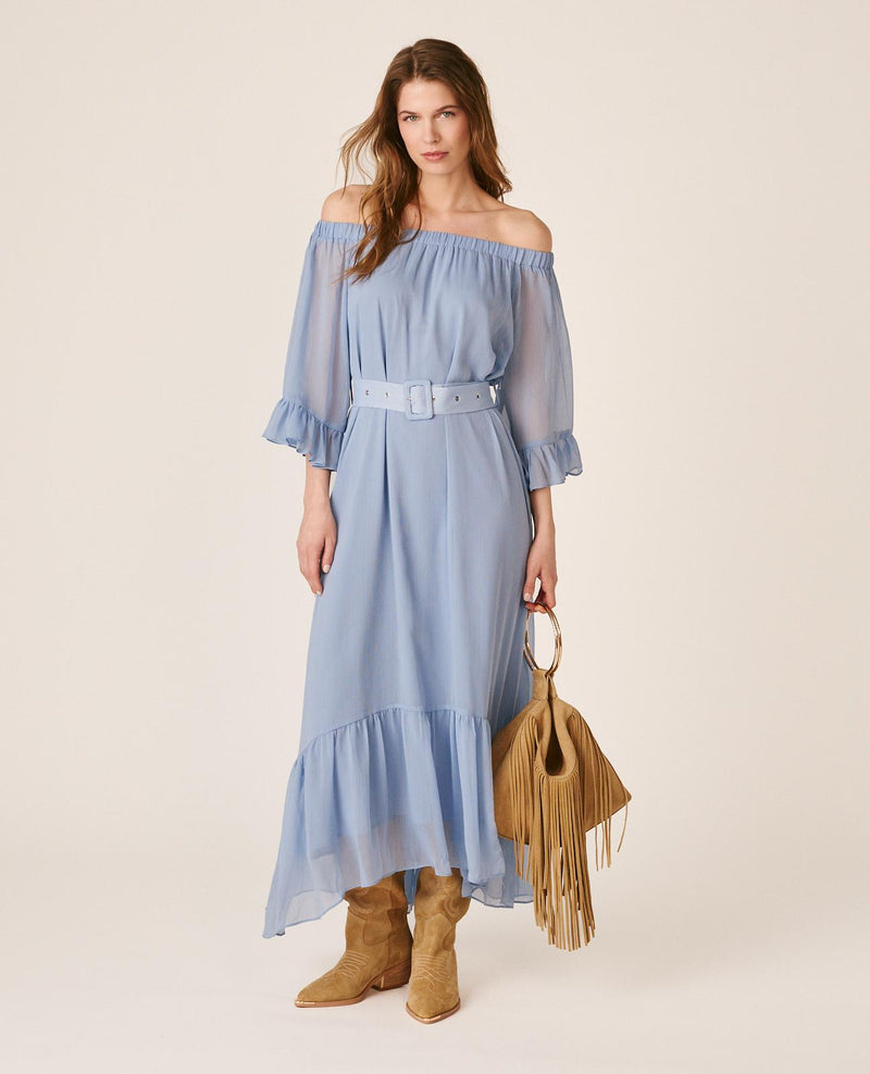 VESTIDO MIDI MANGA ACAMPANADA