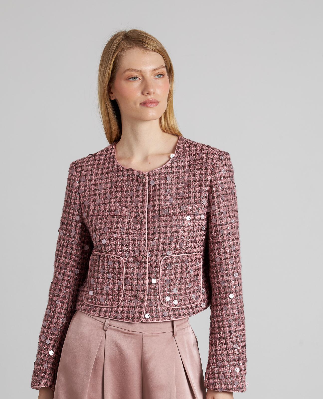 CHAQUETA ESTRUCTURA LENTEJUELAS