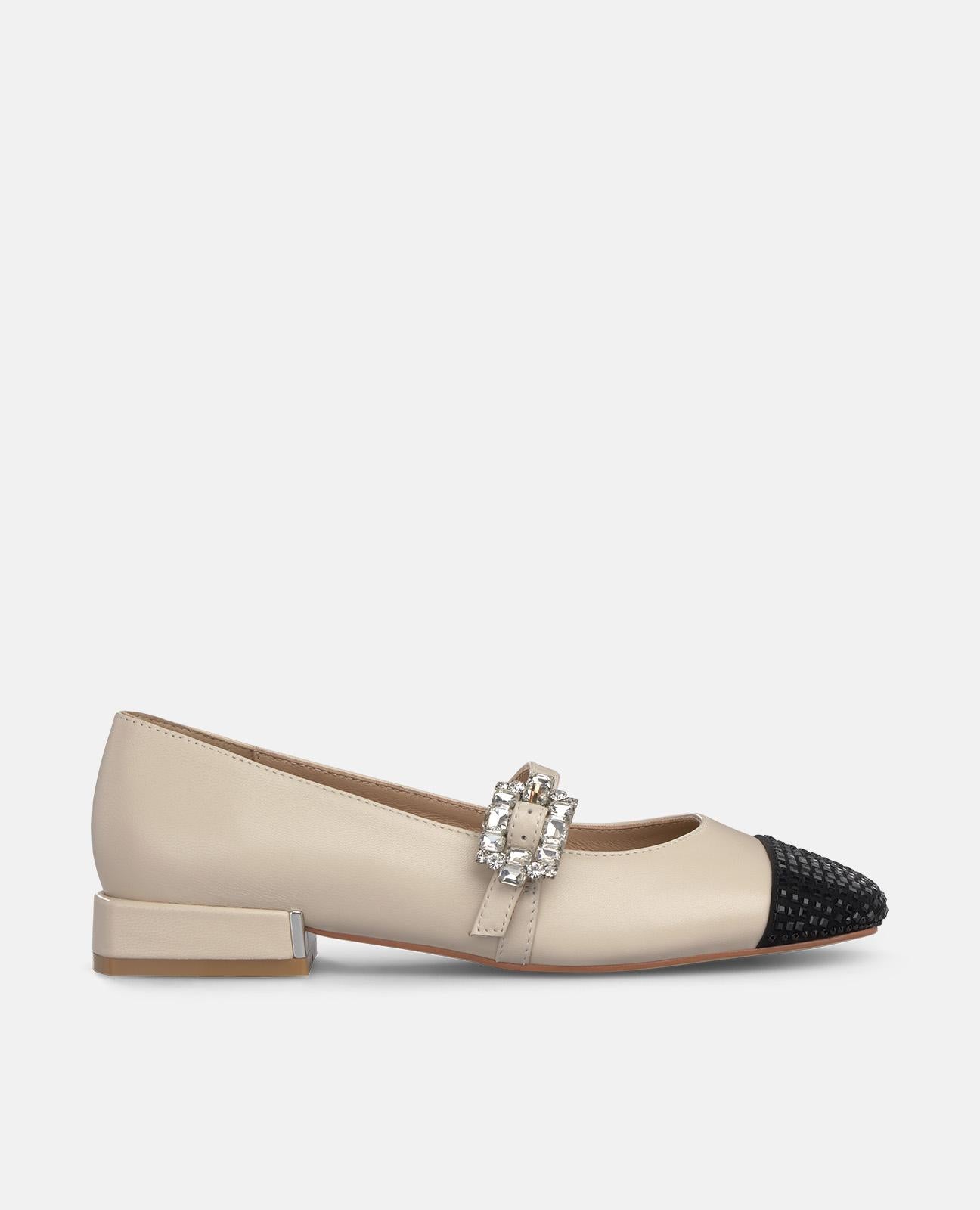 ZAPATO PUNTERA PEDRERÍA PLANO