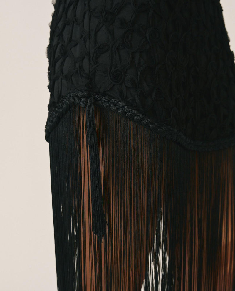 VESTIDO MIDI FLECOS