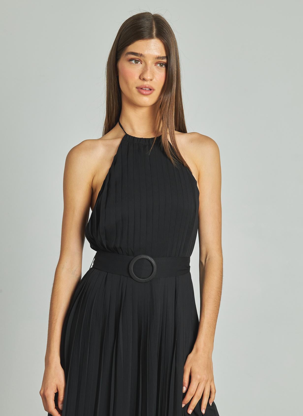 VESTIDO LARGO CUELLO HALTER