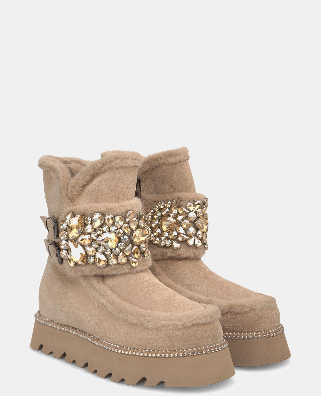 BOTÍN DE PELO CON CIERRE