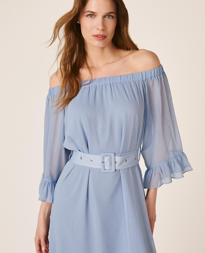 VESTIDO MIDI MANGA ACAMPANADA