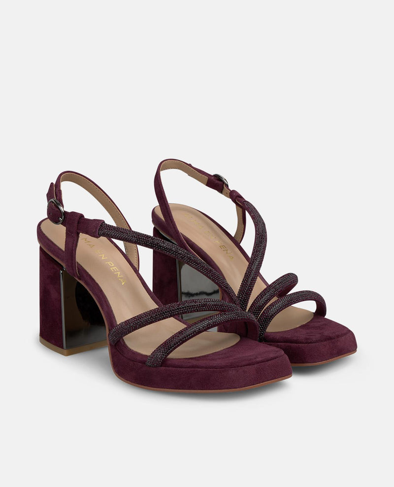 SANDALIA TIRAS CON PEDRERÍA