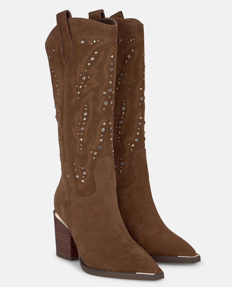 BOTA TACÓN TACHAS PEDRERÍA