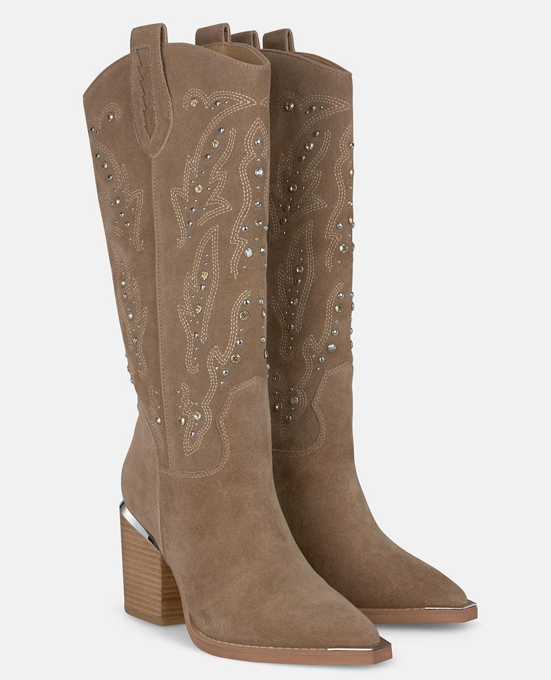 BOTA TACÓN TACHAS PEDRERÍA