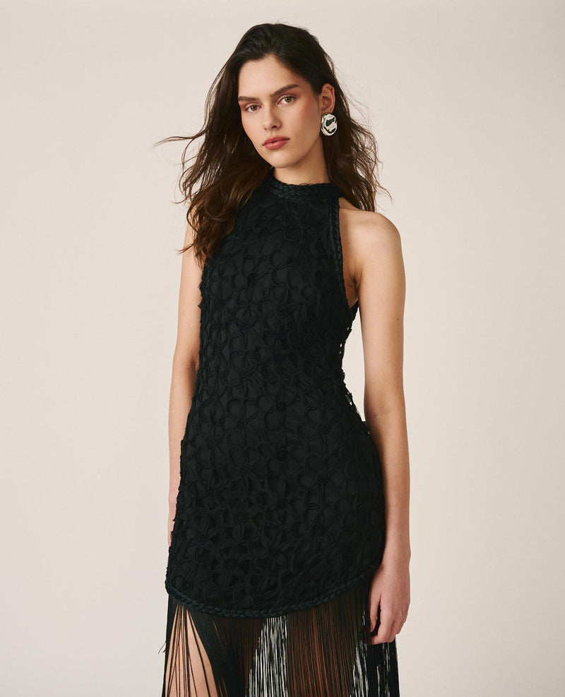 VESTIDO MIDI FLECOS