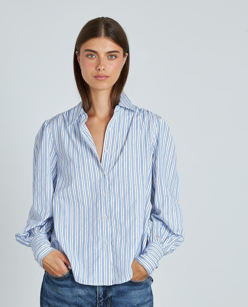 CAMISA RAYAS PEDRERÍA