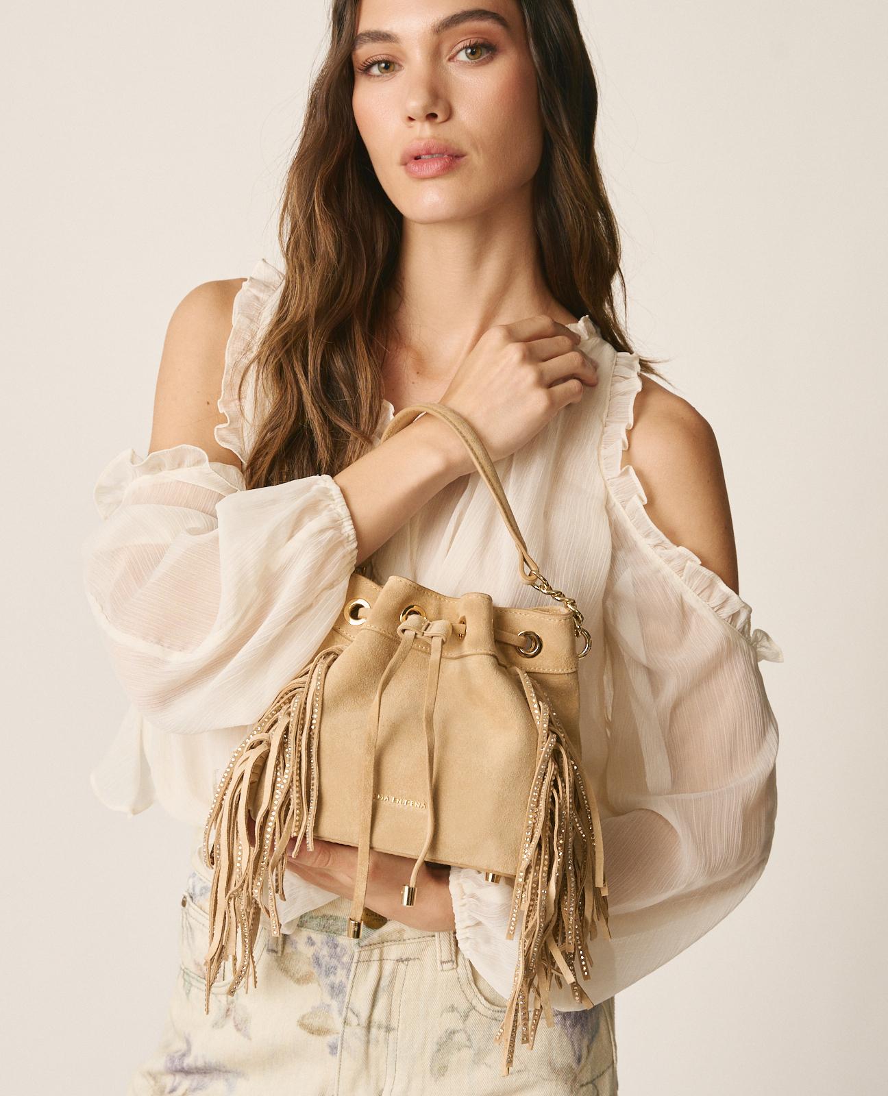 BOLSO BOMBONERA FLECOS