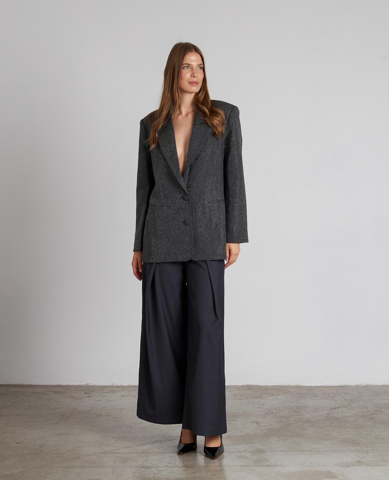 BLAZER RECTA BRILLOS