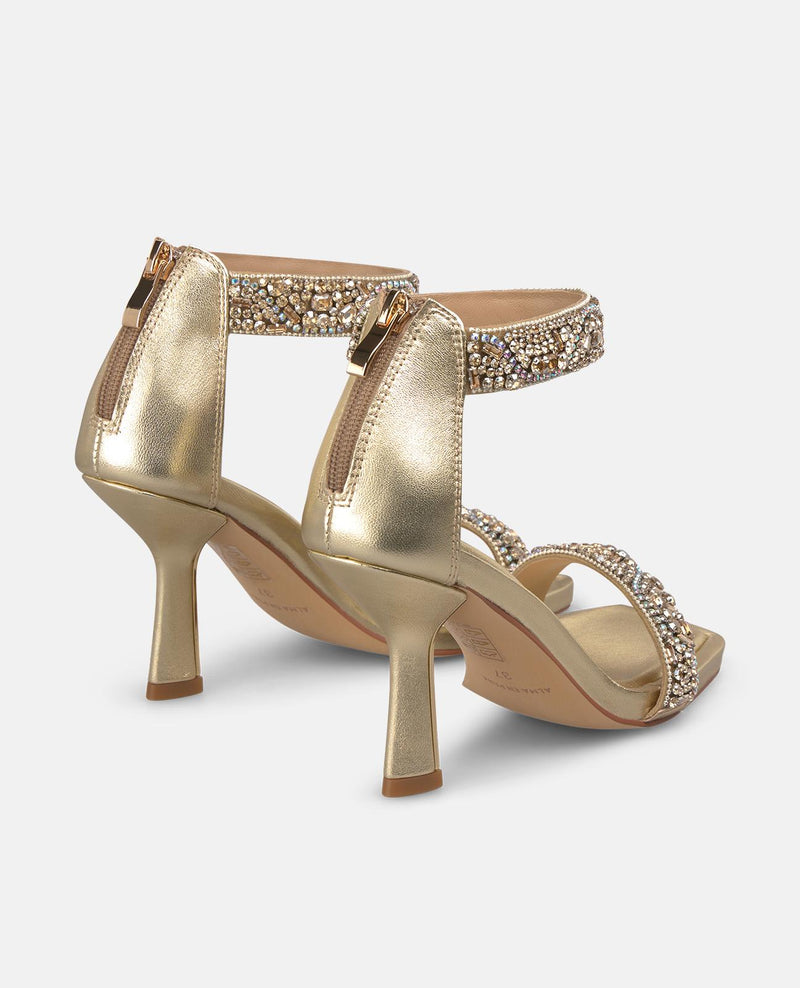 SANDALIA DOBLE TIRA EFECTO JOYA