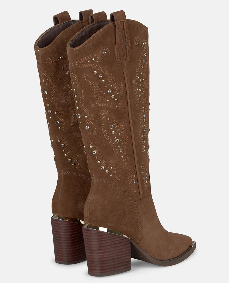 BOTA TACÓN TACHAS PEDRERÍA