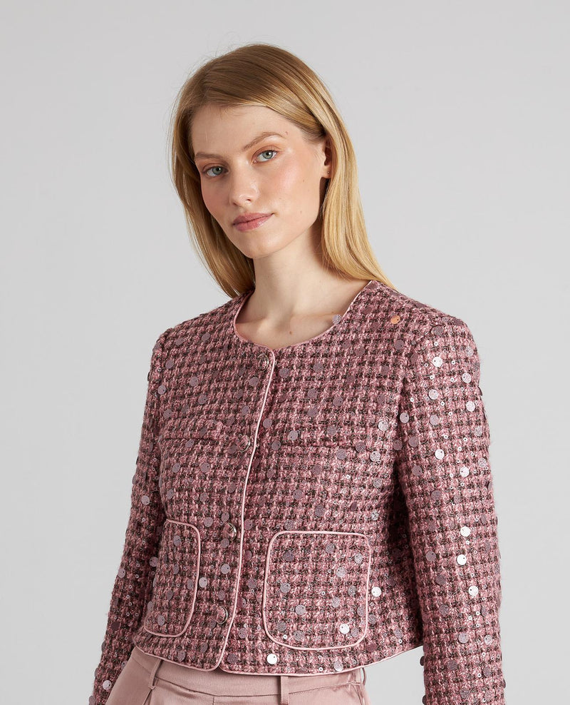 CHAQUETA ESTRUCTURA LENTEJUELAS