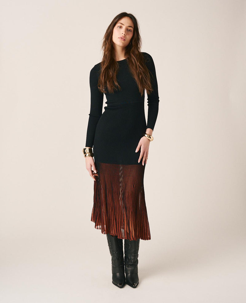 VESTIDO FALDA PLISADA