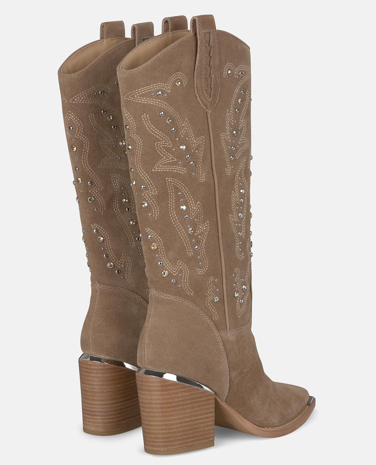 BOTA TACÓN TACHAS PEDRERÍA