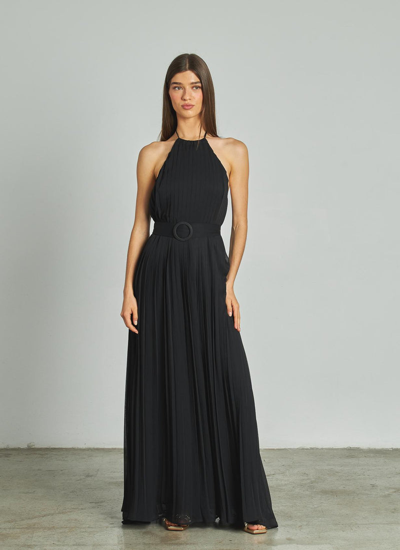 VESTIDO LARGO CUELLO HALTER