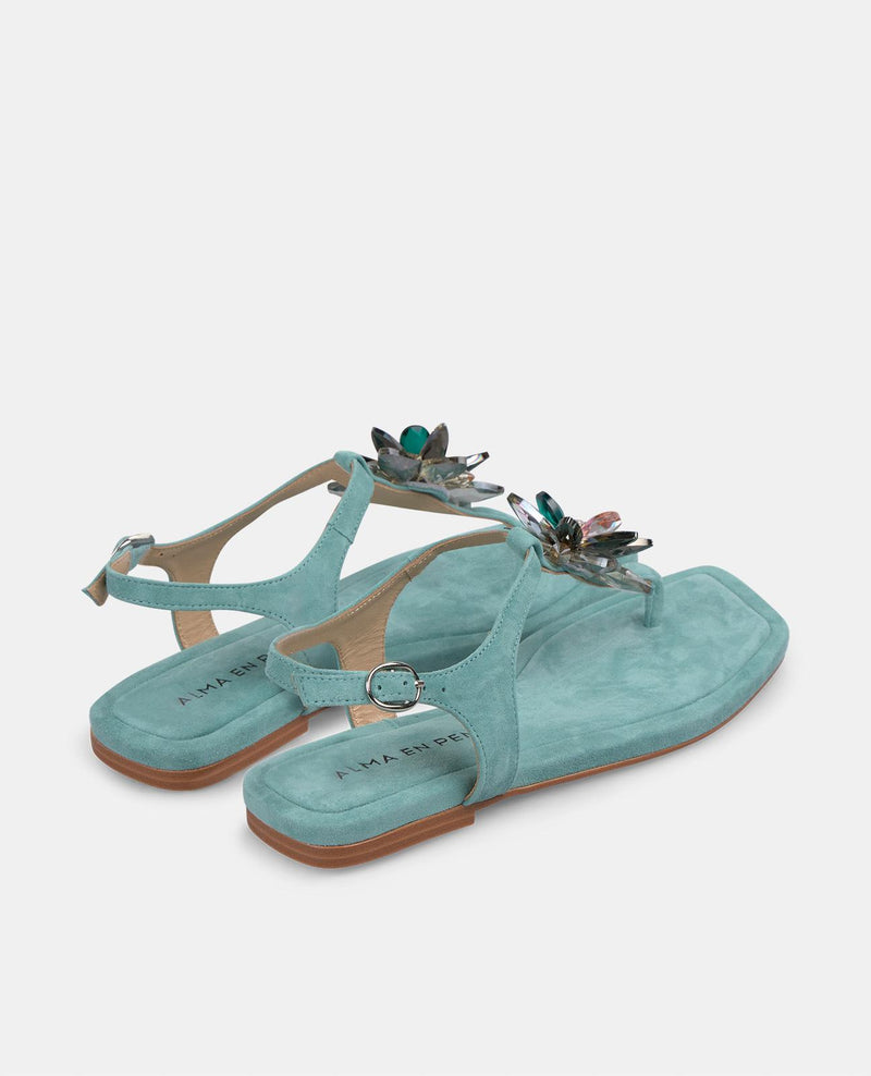 SANDALIA FLOR EFECTO CRISTAL