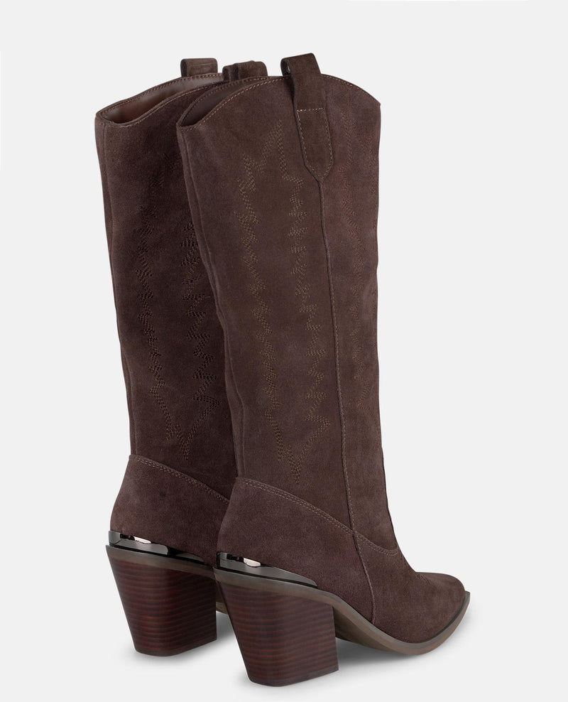 BOTA BORDADOS TACÓN COWBOY
