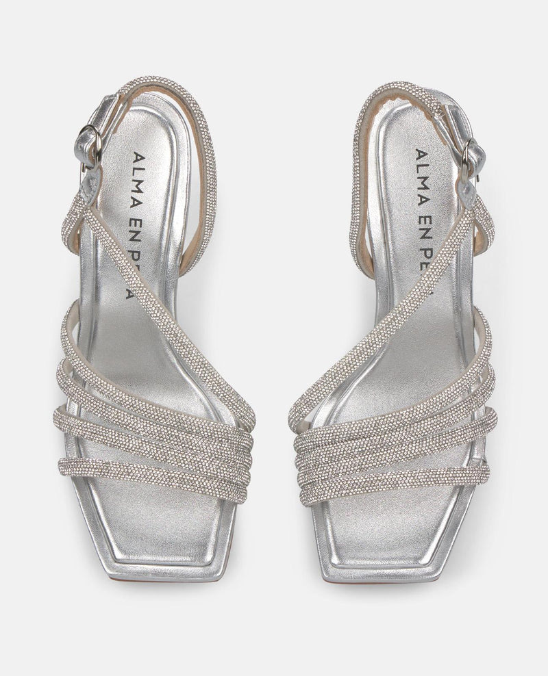 SANDALIA TIRAS CRUZADAS PEDRERÍA