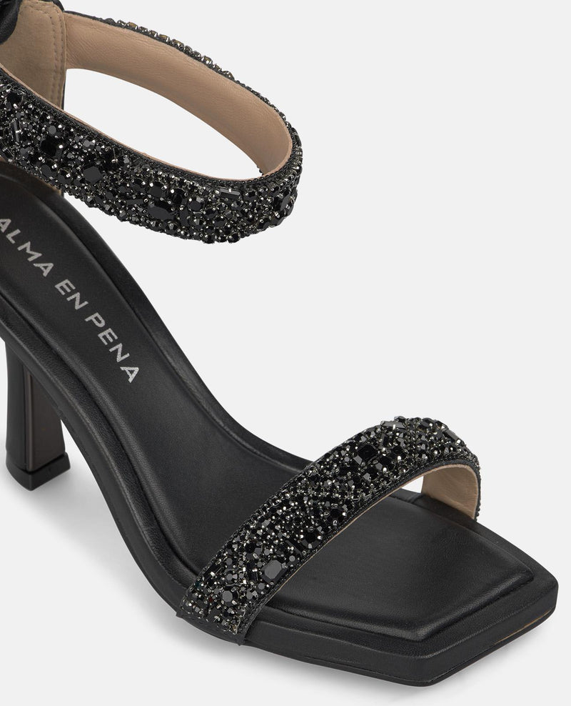 SANDALIA DOBLE TIRA EFECTO JOYA