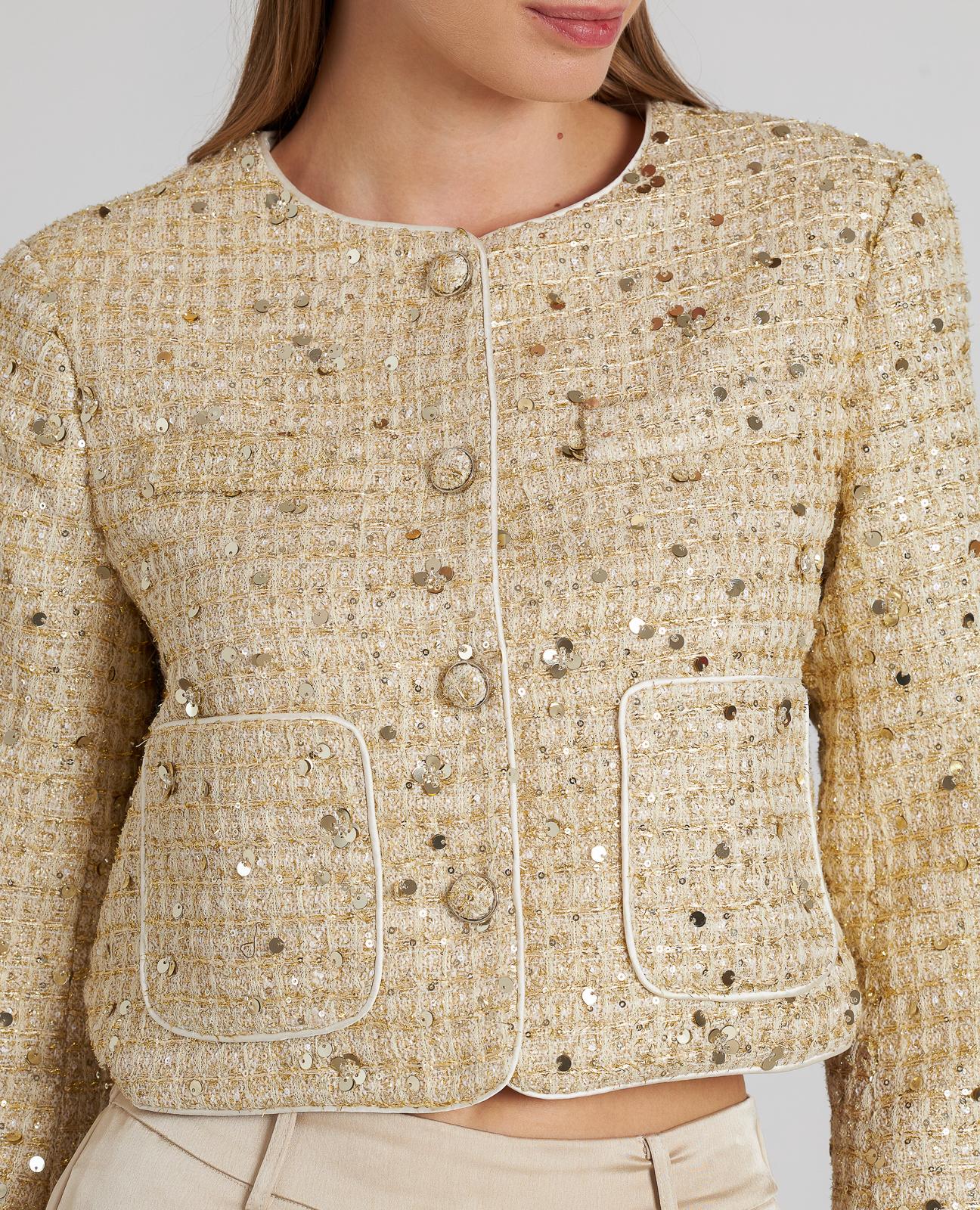 CHAQUETA ESTRUCTURA LENTEJUELAS