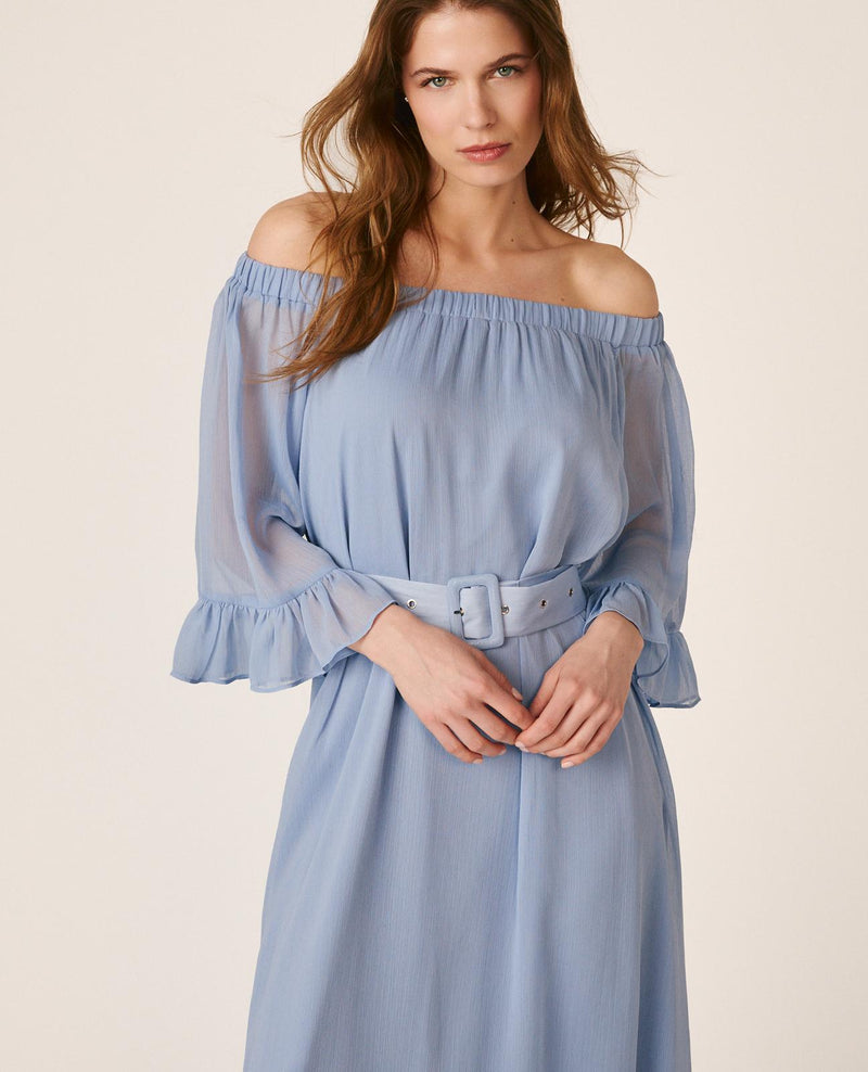 VESTIDO MIDI MANGA ACAMPANADA