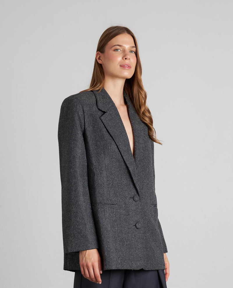 BLAZER RECTA BRILLOS