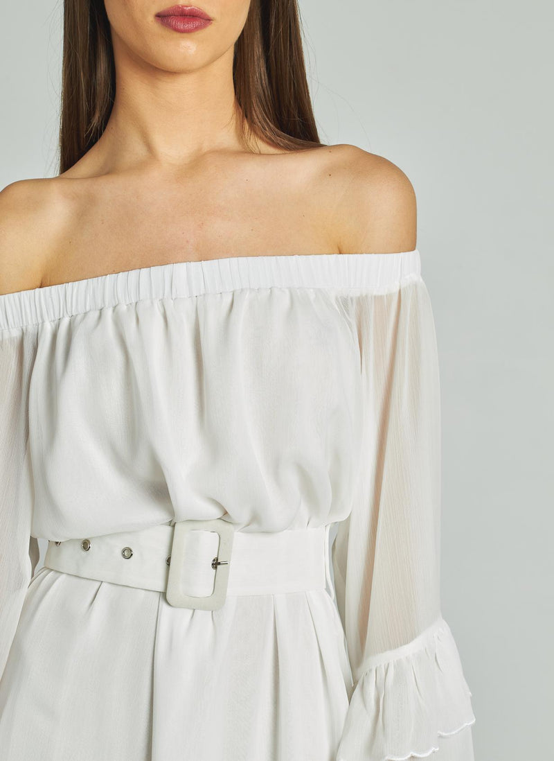 VESTIDO PALABRA HONOR FLORES