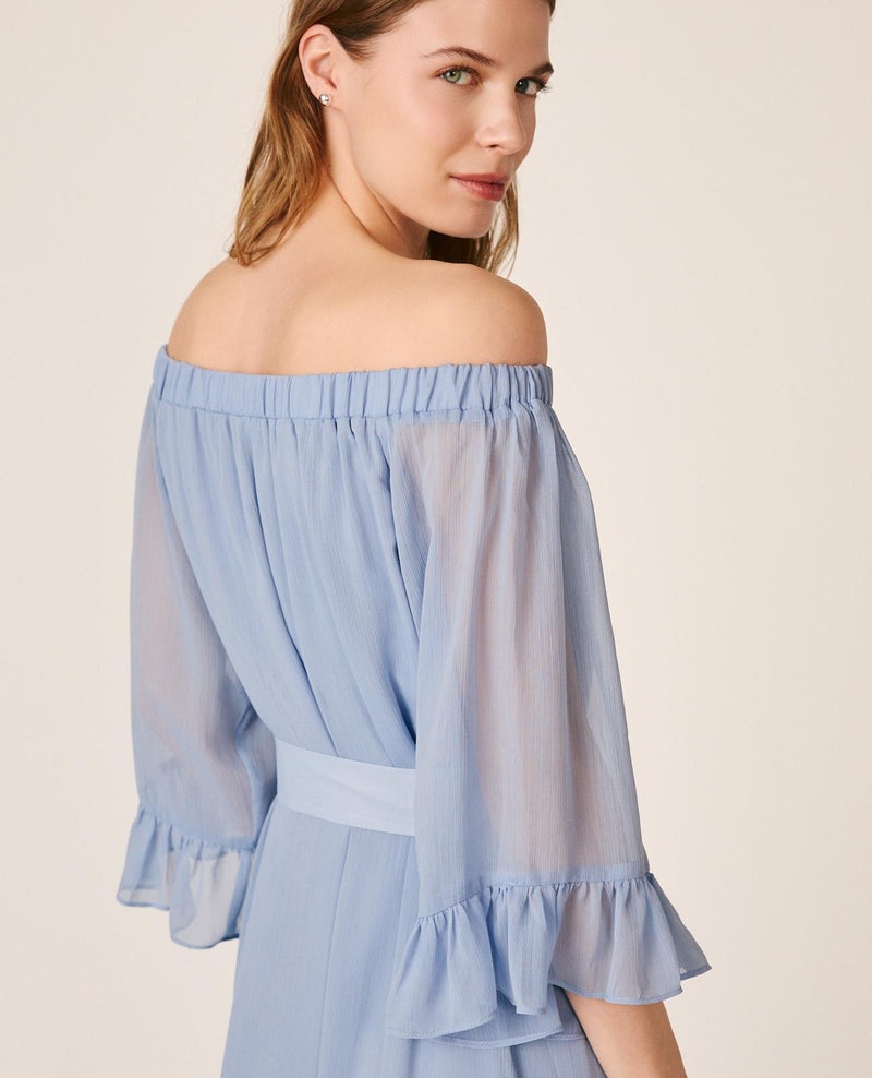 VESTIDO MIDI MANGA ACAMPANADA