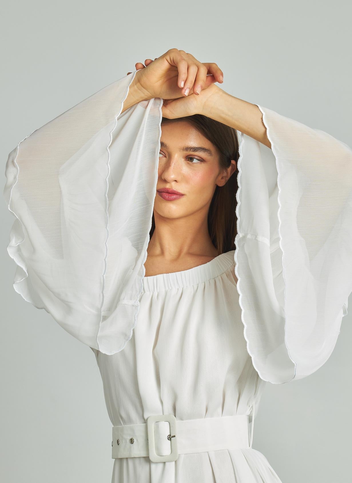 VESTIDO PALABRA HONOR FLORES