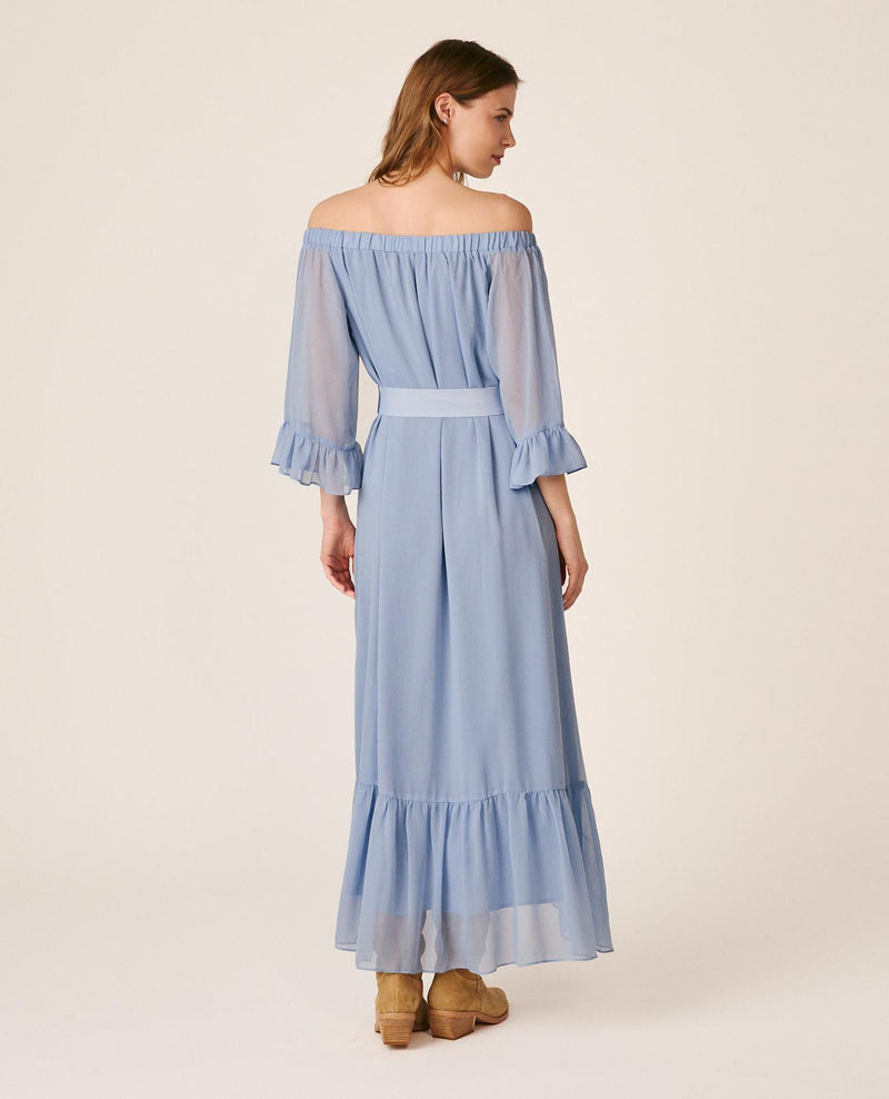 VESTIDO MIDI MANGA ACAMPANADA